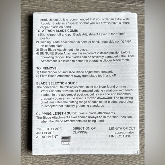 Wahl Precision Premium Smooth Cut Pet Grooming Clippers Model PCMC-2 - Picture 8 of 8